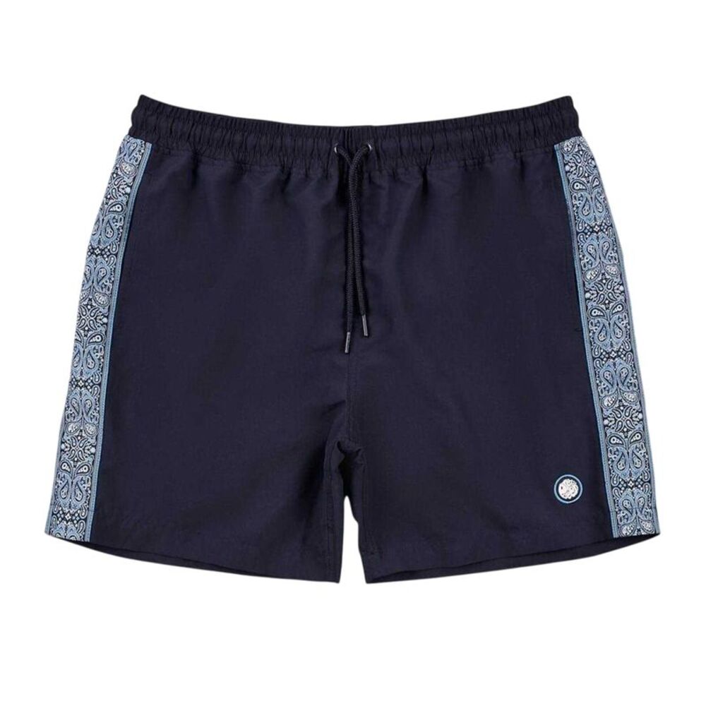 Pretty Green Mens Paisley Swim Shorts / Navy